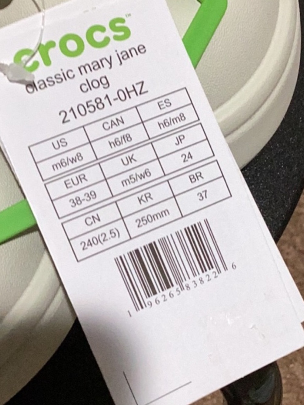 CROCS Classic Mary Jane Clogs in Creamy White - Picture 8 of 8